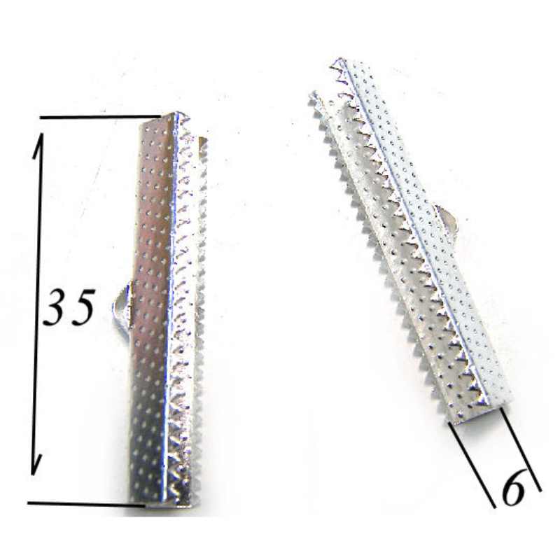 Terminales 35x6mm Agujero:2mm Silver - - Crystaldreams Abalorios