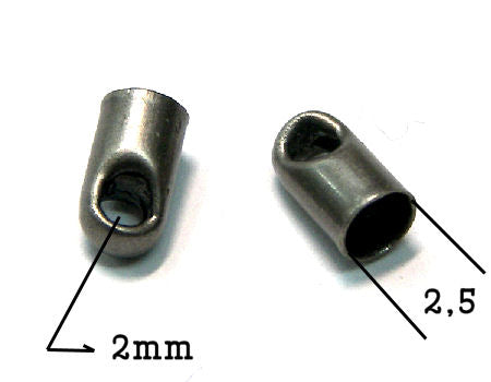 Terminales Cap 5mm Agujero:2,5mm - Para cuerdas de 2mm - - Crystaldreams Abalorios