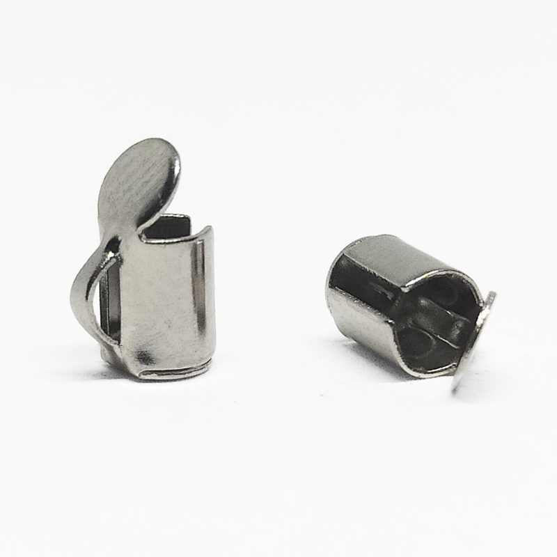 Terminales a deslizar 6x6x4mm - Agujero:1,2mm Platinium - - Crystaldreams Abalorios