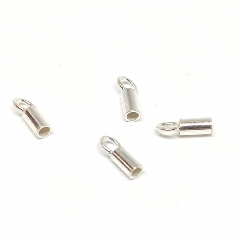 Terminales redondos en plata de ley 925 agujero 1,3mm - - Crystaldreams Abalorios