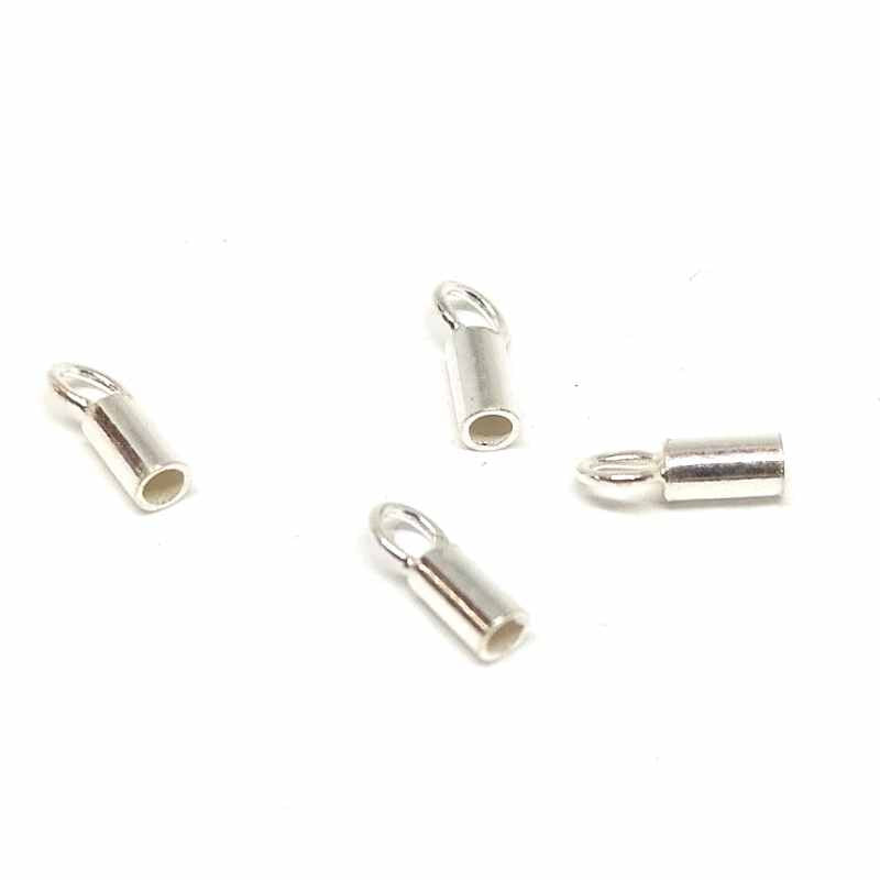 Terminales redondos en plata de ley 925 agujero 1mm - - Crystaldreams Abalorios