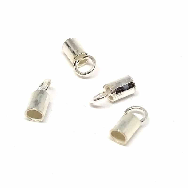 Terminales redondos en plata de ley 925 agujero 2mm - - Crystaldreams Abalorios