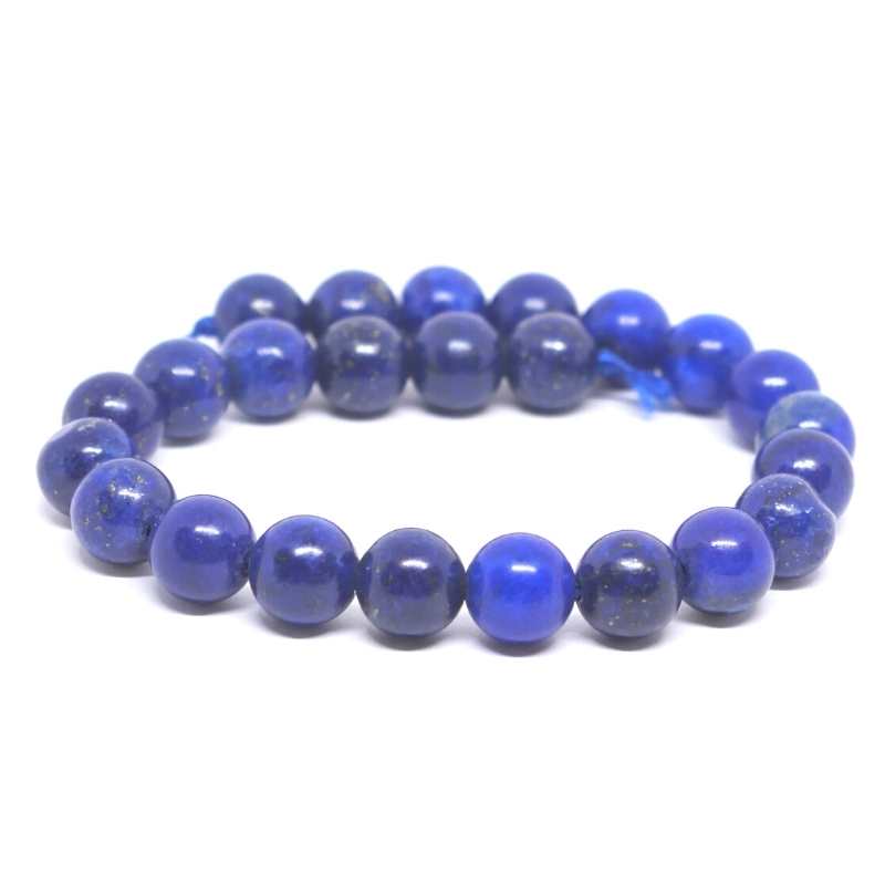 Tira 22 unidades Lapis Lazuli natural teñido 8mm - 1mm - Blue - - Crystaldreams Abalorios