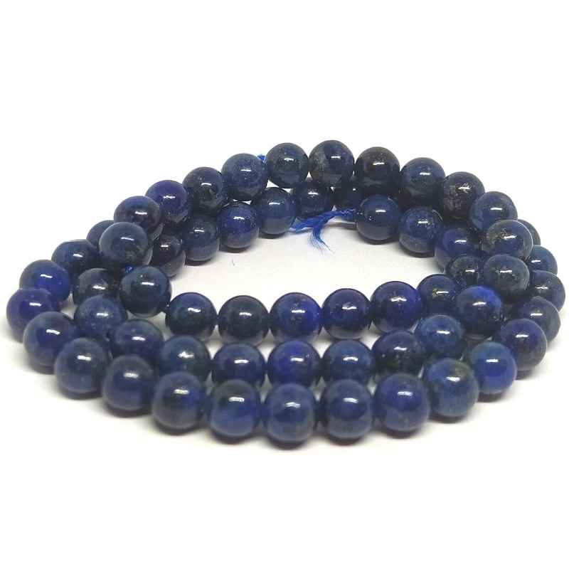 Tira Lapis Lazuli natural teñido 6mm Aguj:1mm 30 piezas Grado A - - Crystaldreams Abalorios