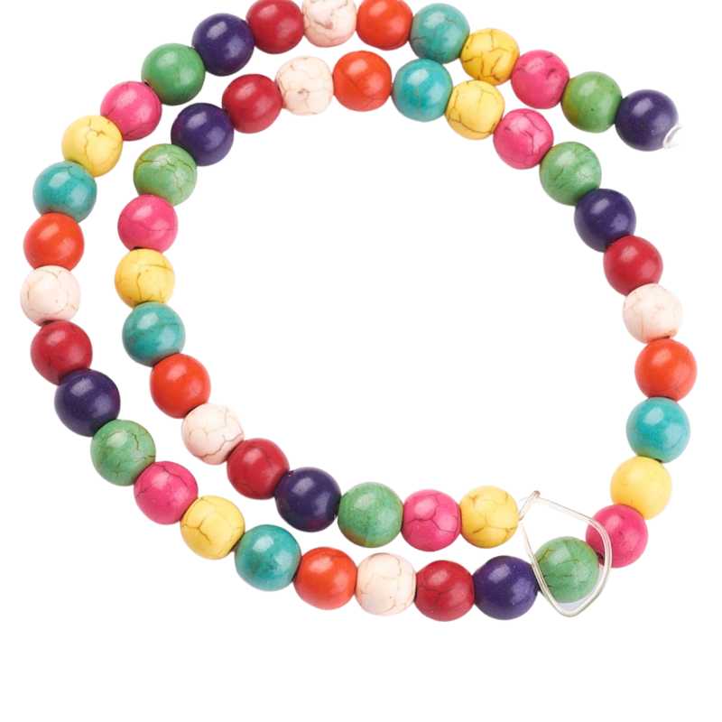 Tira de cuentas de Turquesa sintetica de 4mm Mix Agujero: 1mm - - Crystaldreams Abalorios