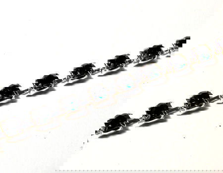 Tira de strass metalica 20 cm - Emerald - - Crystaldreams Abalorios