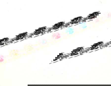 Tira de strass metalica 20 cm - Multicolor - - Crystaldreams Abalorios