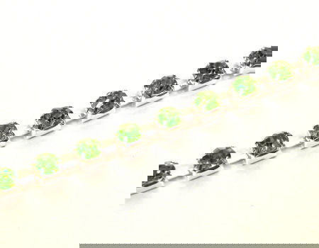 Tira de strass metalica 20 cm - Peridot - - Crystaldreams Abalorios
