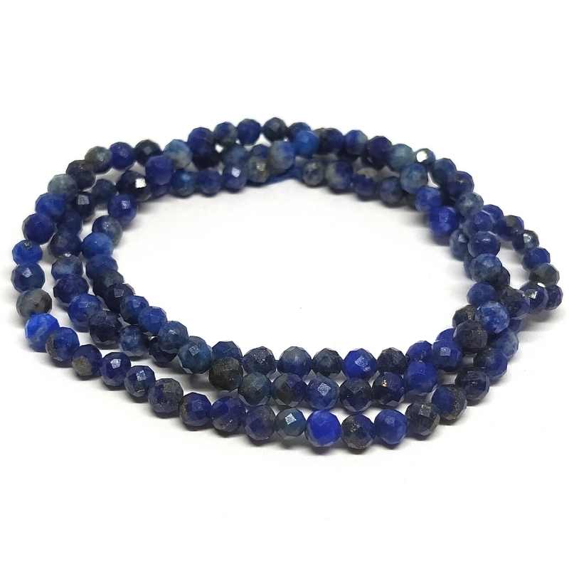 Tira lapislázuli natural teñidas facetadas 4 mm 95 piezas - - Crystaldreams Abalorios