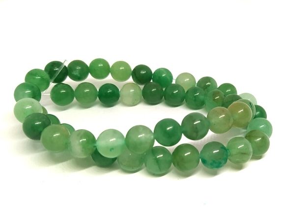 Tira perlas Aventurina natural redondas 8mm agujero:1mm 47 pz. - - Crystaldreams Abalorios