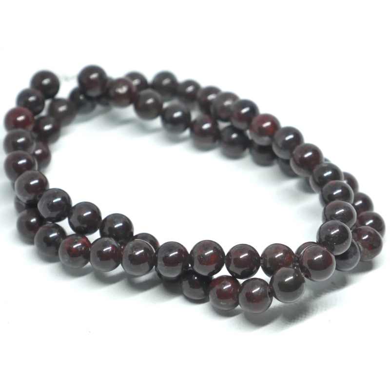 Tira piedra semipreciosas lisas Bloodstone 6mm Aguj:1mm 60 uds - - Crystaldreams Abalorios