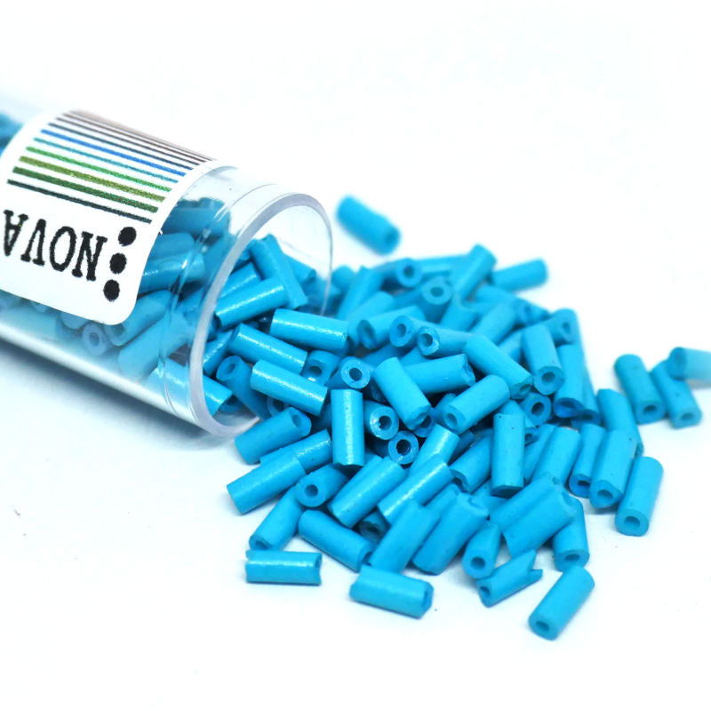 Tubo Canutillos de vidrio NOVA 4,5mmx2mm - BLUE TURQUOISE 6gr. - - Crystaldreams Abalorios
