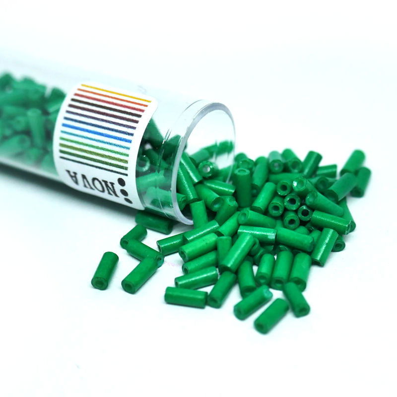 Tubo Canutillos de vidrio NOVA 4,5mmx2mm - GREEN - 6gr. - - Crystaldreams Abalorios