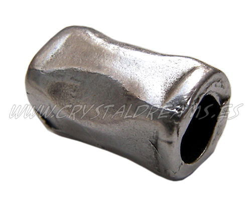 Tubo Metalico Plateado Zamak 18x11mm Agujero: 7mm mod.9724 - - Crystaldreams Abalorios