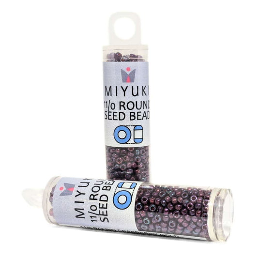 Tubo Rocallas Miyuki 11/0 "Cranberry Gold Luster" Color 313 -