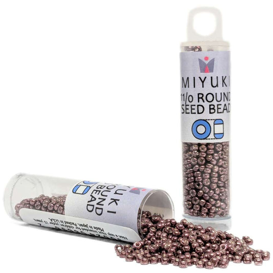 Tubo Rocallas Miyuki 11/0 "Galvanized Burny Cinnamon" Color 1085 -