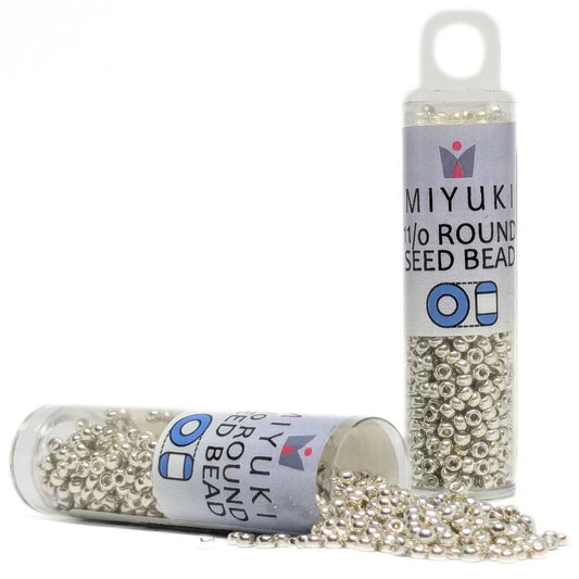 Tubo Rocallas Miyuki 11/0 "Galvanized Silver" Color 1051 -