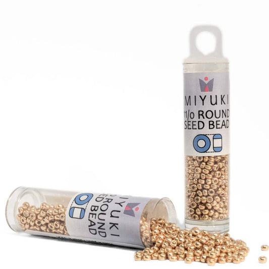 Tubo Rocallas Miyuki 11/0 "Galvanized Yellow Gold" Color 1053 -
