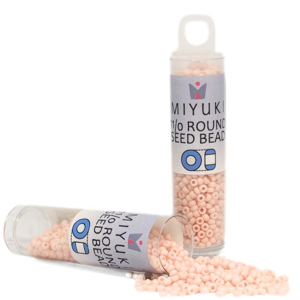 Tubo Rocallas Miyuki 11/0 "Matte Opaque Light Tea Rose" Color 2036 -