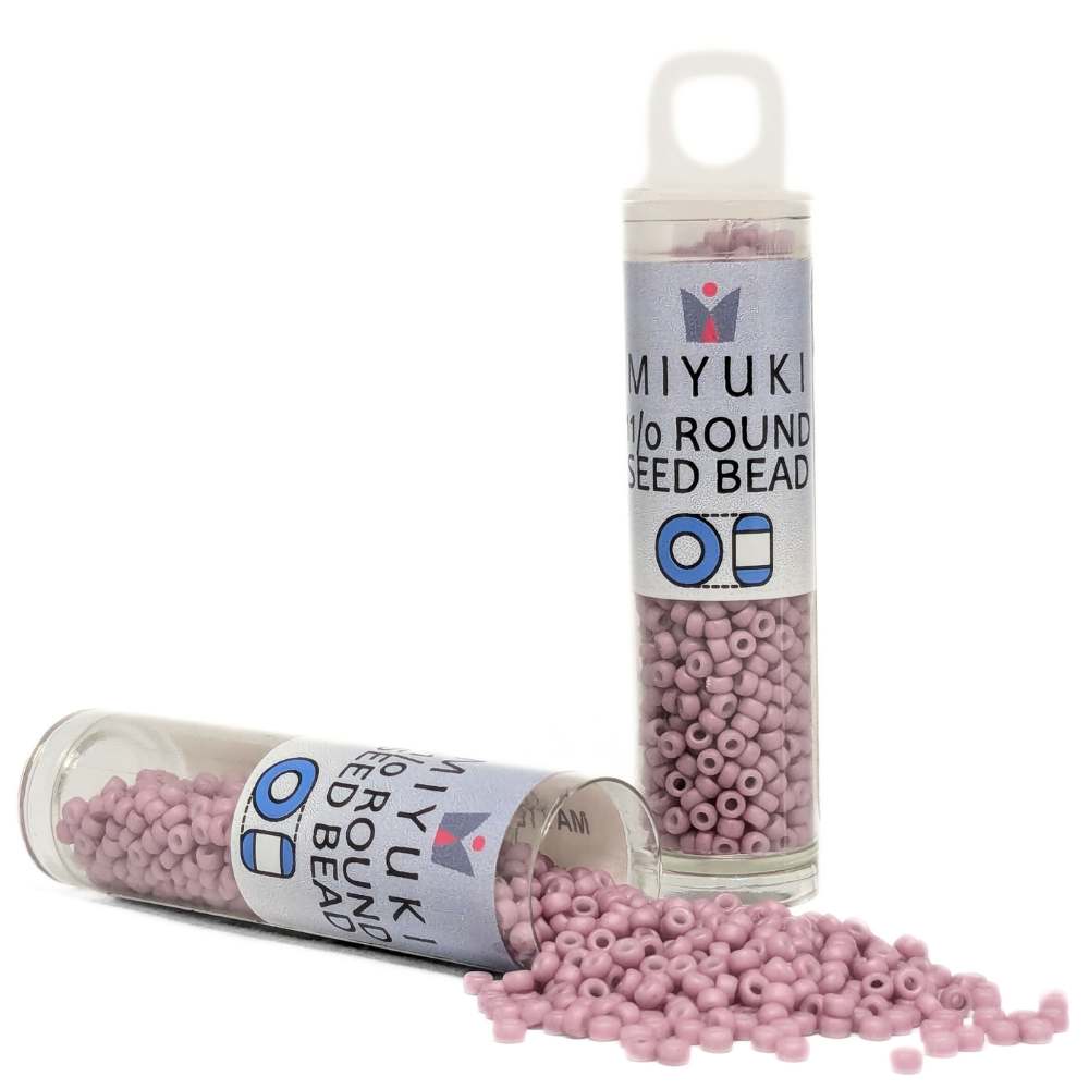 Tubo Rocallas Miyuki 11/0 "Matte Opaque Rose" Color 2037 -