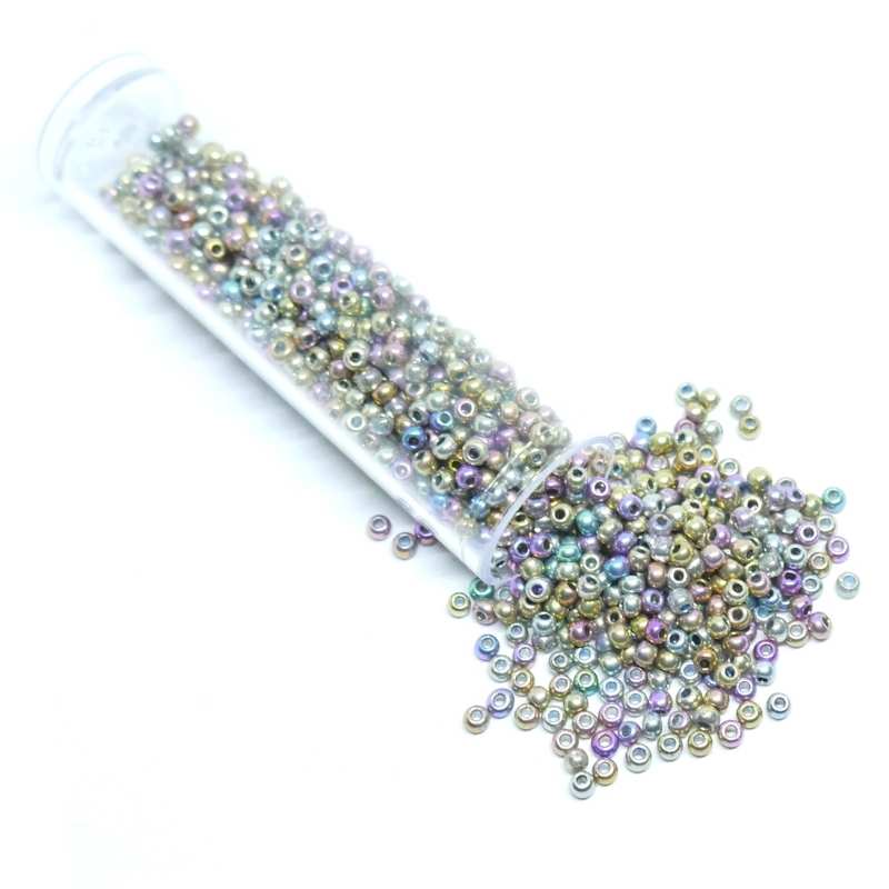 Tubo Rocallas de vidrio NOVA 11/0 2mm - Crystal Iris 6gr. - - Crystaldreams Abalorios