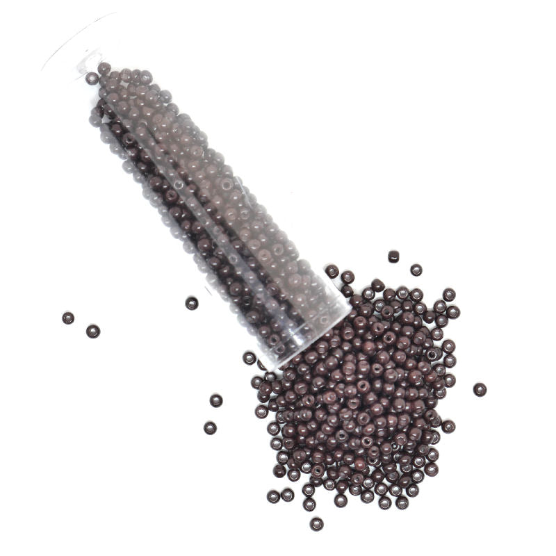 Tubo Rocallas de vidrio NOVA 11/0 2mm - Dark Brown 6gr. - - Crystaldreams Abalorios