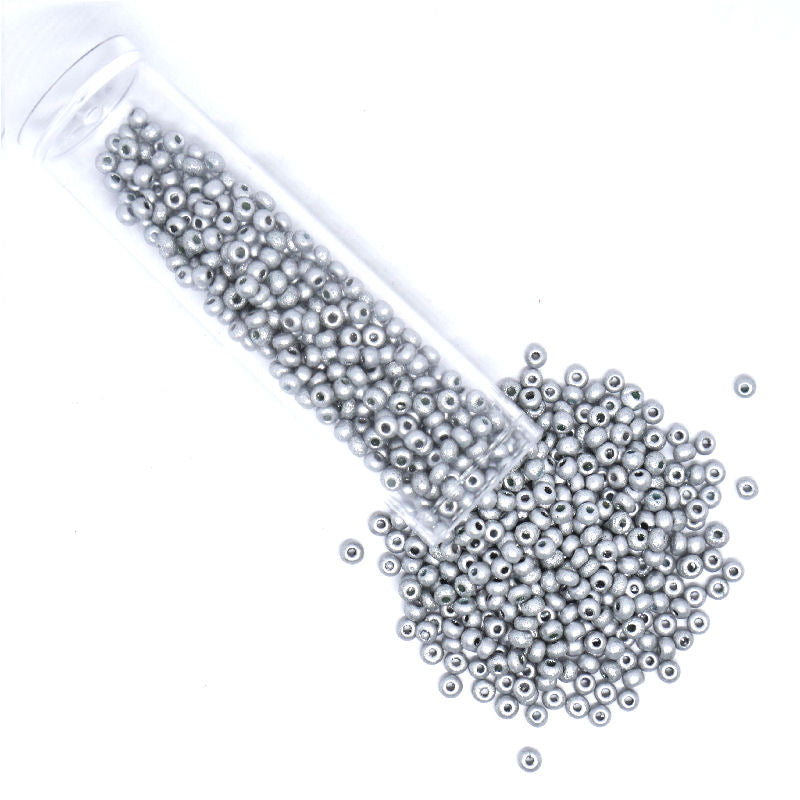 Tubo Rocallas de vidrio NOVA 11/0 2mm - Metal Silver 6gr. - - Crystaldreams Abalorios