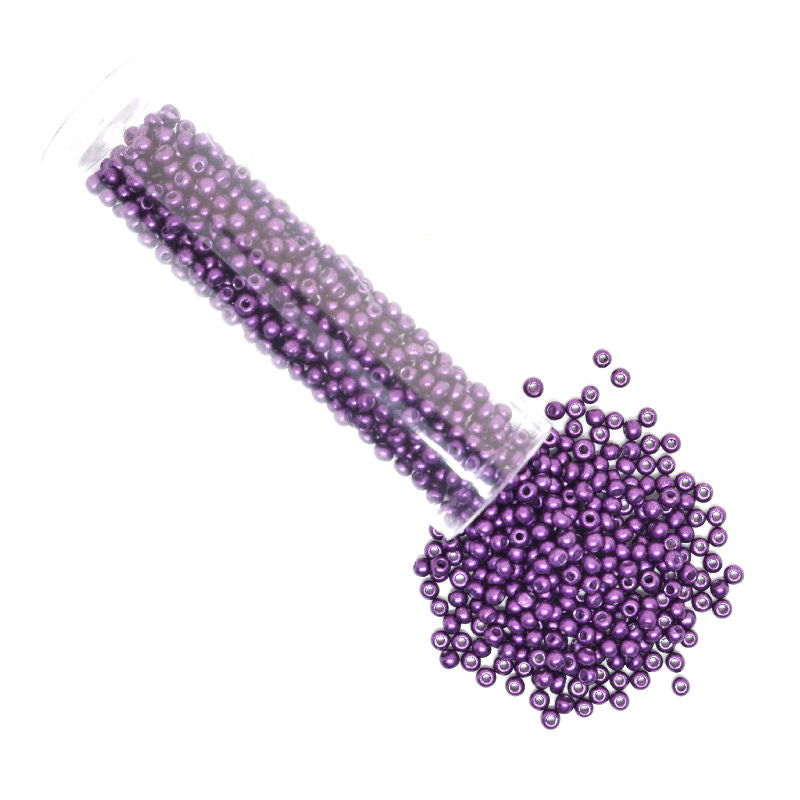 Tubo Rocallas de vidrio NOVA 11/0 2mm - Metallic Amethyst 6gr. - - Crystaldreams Abalorios