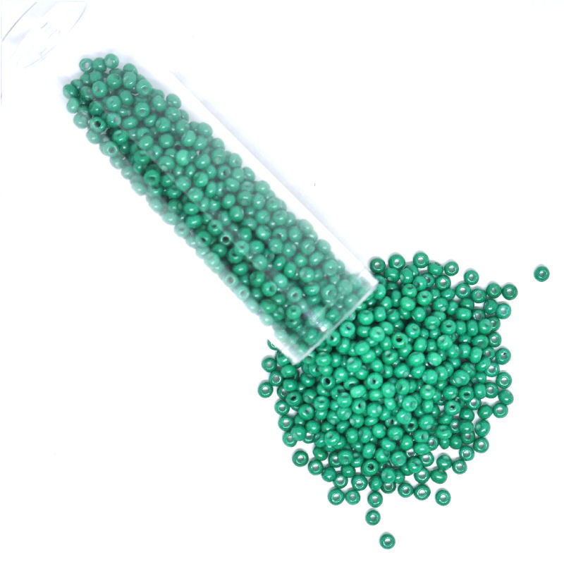 Tubo Rocallas de vidrio NOVA 11/0 2mm - Opaque Dark Green 6gr. - - Crystaldreams Abalorios