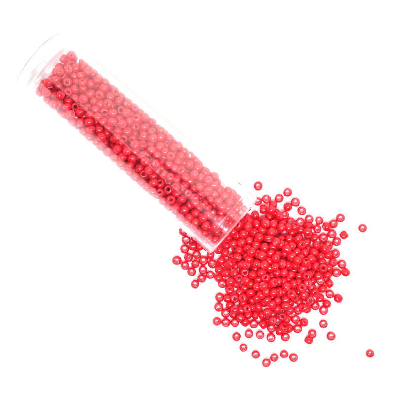 Tubo Rocallas de vidrio NOVA 11/0 2mm - Opaque Red 6gr. - - Crystaldreams Abalorios