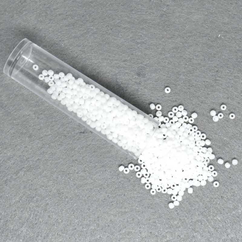 Tubo Rocallas de vidrio NOVA 11/0 2mm - White 6gr. - - Crystaldreams Abalorios