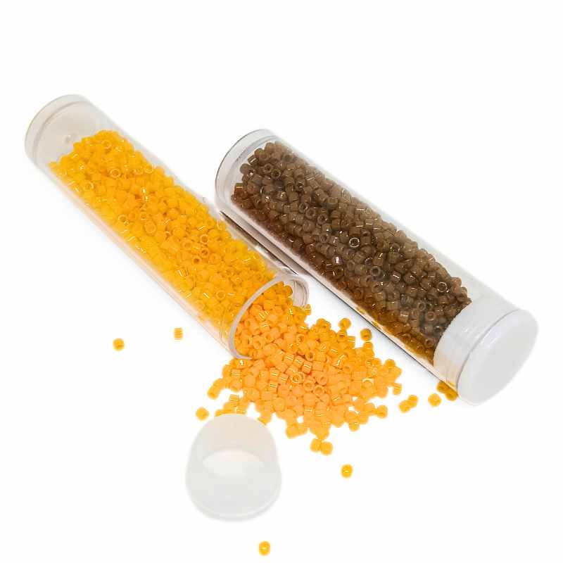 Tubo de plástico redondo individual con tapa 55x15mm - - Crystaldreams Abalorios