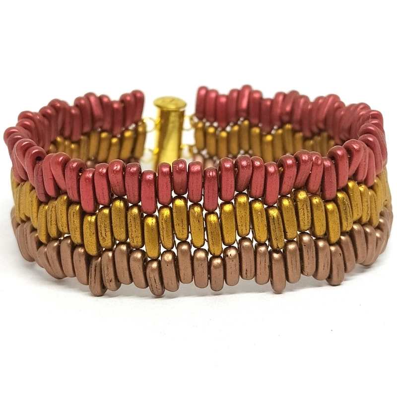 Tutorial Gratuito - Brick Stitch , Pulsera Zig-Zag con Bar - - Crystaldreams Abalorios