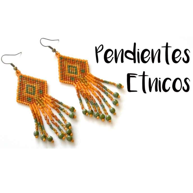 Tutorial Pendientes Etnicos con Miyuki Delica - - Crystaldreams Abalorios