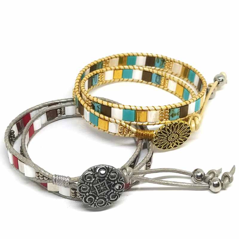 Tutorial Pulsera Chan-Luu con Miyuki Tila - - Crystaldreams Abalorios