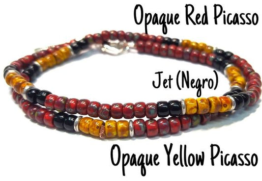 Tutorial Pulsera Multicolor con Rocallas de Matubo 6/0 - - Crystaldreams Abalorios