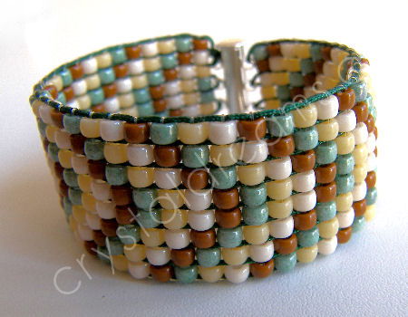 Tutorial Pulsera ancha "Ground" - Cristal checo Matubo 100% con video - - Crystaldreams Abalorios