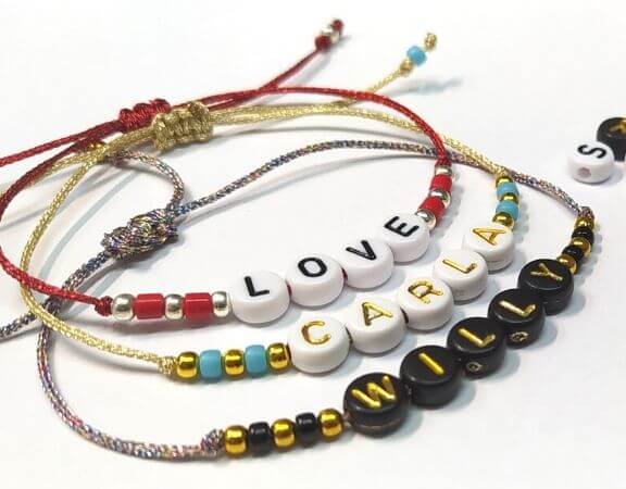 Tutorial Pulsera de Nombres con Letras acrilicas - - Crystaldreams Abalorios