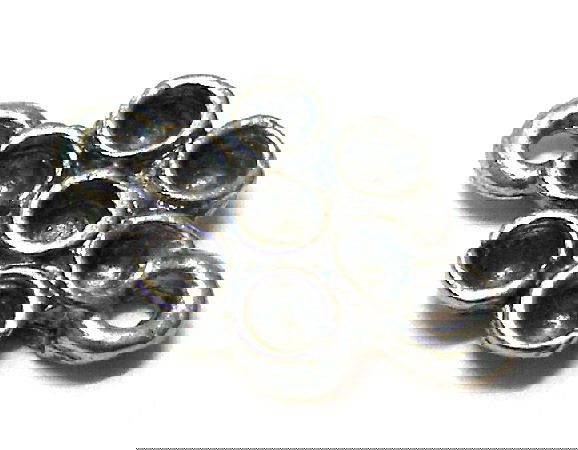 Union Flower - Old Silver - 7mm - - Crystaldreams Abalorios