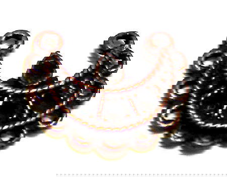 Union Half Moon - Copper - 20x26mm - - Crystaldreams Abalorios