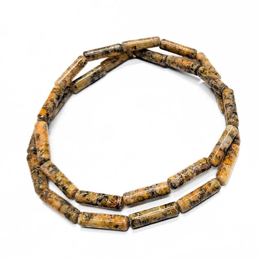 abalorios de vidrio modelo Tube color Picasso Yellow