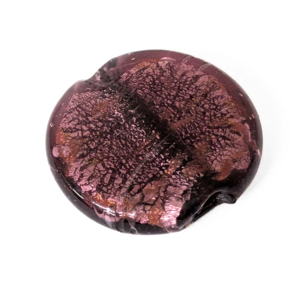 abalorios de vidrio 35mm amethyst