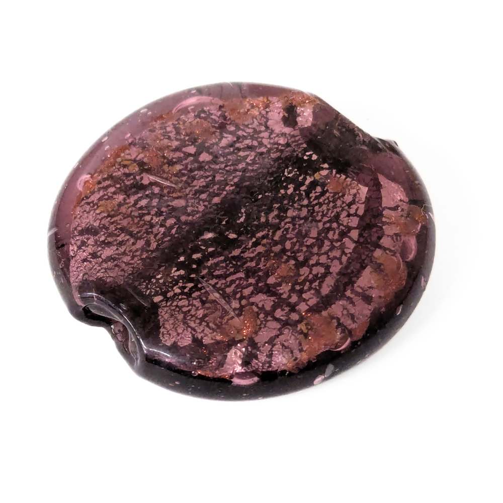 cuentas de vidrio 35mm amethyst para collares