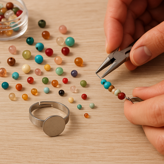 hacer creaciones con anillo con base plana