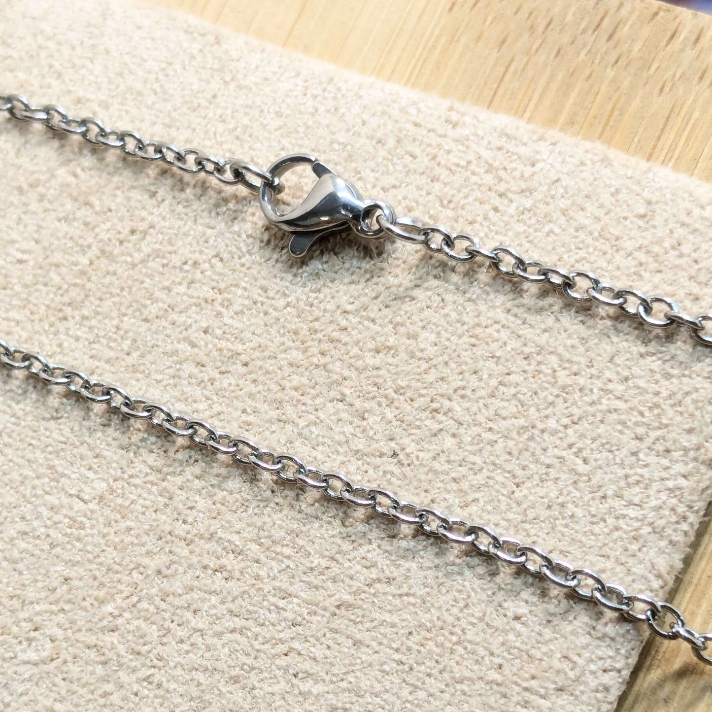 cadena para collar de acero inoxidable