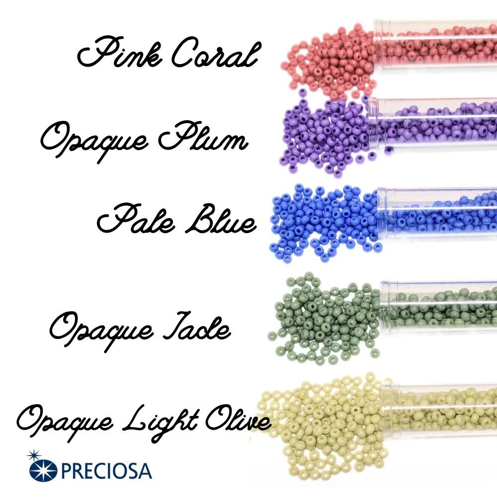 Set de 5 colores de rocallas Preciosa® en Tubos