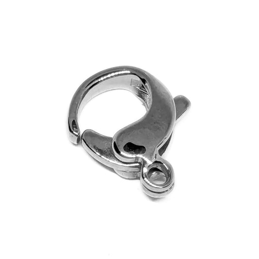 Fermoir mousqueton en acier inoxydable 12x10mm Trou : 1mm