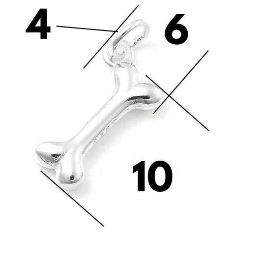 charm hueso de perro 925