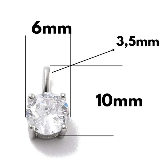 Fornitura en forma redonda con piedra cúbica