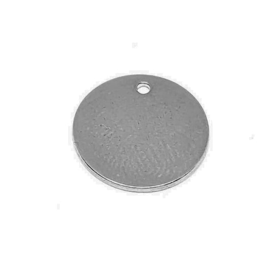 Grabado Colgante acero inox 304 15mm Agujero: 1mm